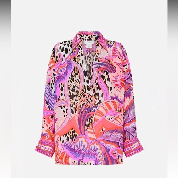 NWT Camilla Wing Collar Blouse Viola Vintage - Picture 7 of 13